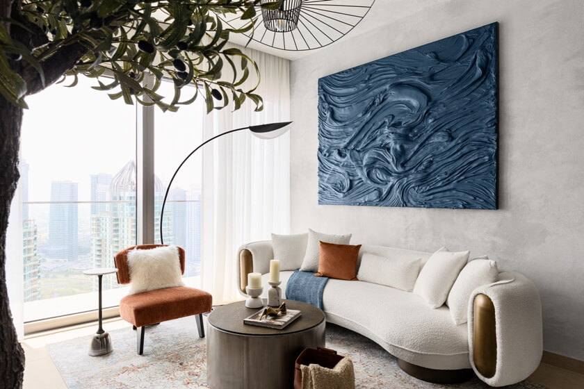 Dubai project «Marina Blue», Living Room